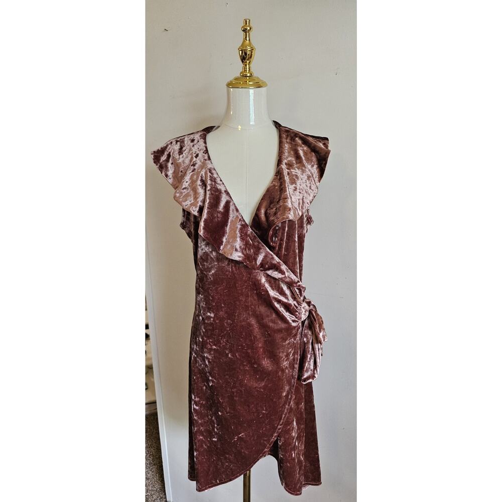 RARE NWT Forever-21 Velvet Wrap 90s Whimsigoth Y2K Rose/Blush